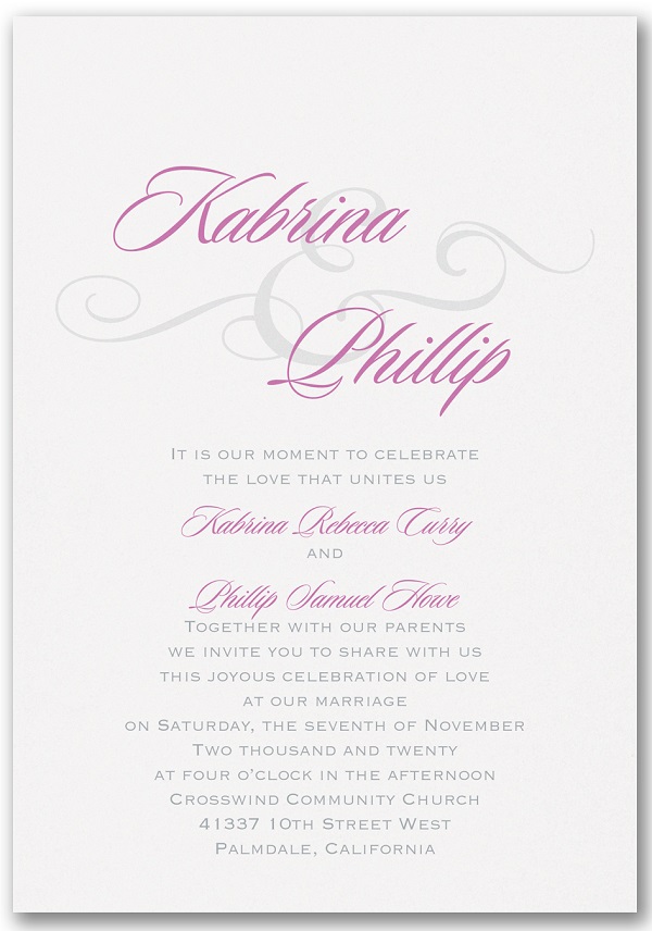 charming type invitation