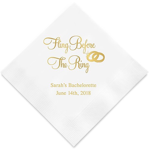 fling before the ring napkins