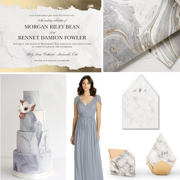 modern marble wedding inspiration