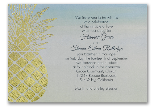pineapple wedding invitations